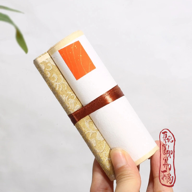 Biểu bồi lụa phủ sáp mini 10x35cm giá rẻ chuyên viết thư pháp hán việt