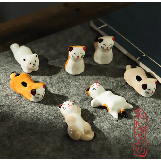 Gác bút sứ thư pháp mini dễ thương decor bàn học