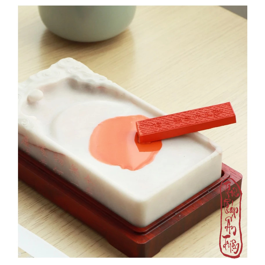 Mực Tàu Mực Mài Thỏi Chu Sa Màu Đỏ Cam