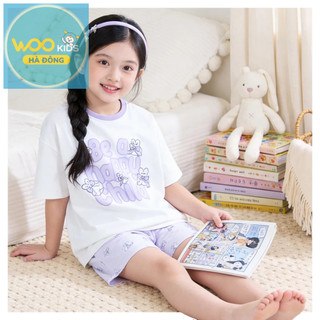 Đồ bộ Bé Gái DSH26S008R | Bé gái 2-9 tuổi | Wookids | Thời trang trẻ em | Cotton 100% mềm mát