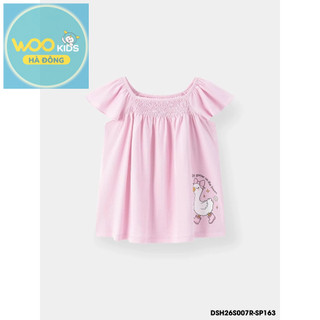 Bộ Đồ Bé Gái DSH26S007R | Wookids | 2-9 Tuổi | 100% Cotton Mềm Mát, Dễ Thương, Năng Động