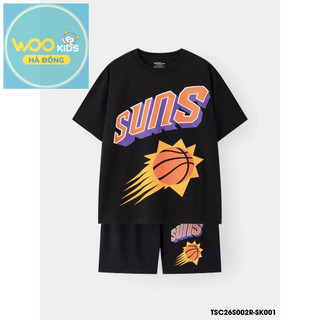 Set Đi Chơi Bé Trai TSC26S002R | Wookids | 9-14 Tuổi | 100% Cotton Mềm Mát, Năng Động, Thoải Mái