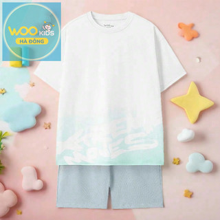 Set Đi Chơi Bé Trai KSC26S005R | Wookids | 2-9 Tuổi | 100% Cotton Mềm Mát, Thoáng Khí, Năng Động