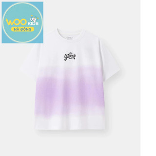 Áo Thun Không Cổ Bé Gái ETS26S020R | Wookids | 9-14 Tuổi | 100% Cotton Mềm Mại, Thoáng Mát, Dễ Thương