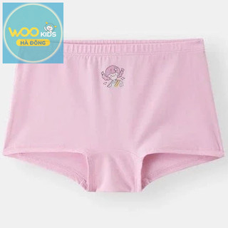 Quần Lót Bé Gái DUW25F003S | Wookids | Combo 3 Chiếc | Size 90-130 | Cotton Co Giãn Mềm Mại, Êm Ái