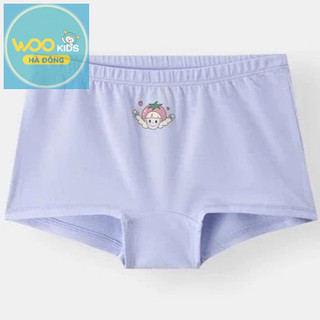 Quần Lót Bé Gái DUW25F003S | Wookids | Combo 3 Chiếc | Size 90-130 | Cotton Co Giãn Mềm Mại, Êm Ái