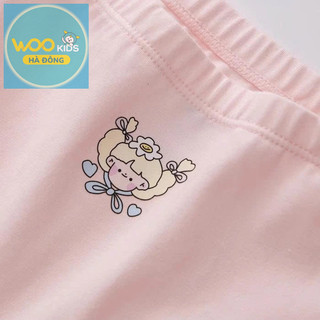 Quần Lót Bé Gái DUW25F003S | Wookids | Combo 3 Chiếc | Size 90-130 | Cotton Co Giãn Mềm Mại, Êm Ái