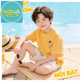 Bộ Đồ Bé Trai KSH26S016R Wookids | Set Bé Trai 2-9 Tuổi Năng Động Mềm Mát Thoải Mái Thời Trang Trẻ Em