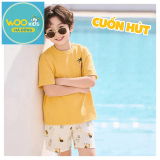 Bộ Đồ Bé Trai KSH26S016R Wookids | Set Bé Trai 2-9 Tuổi Năng Động Mềm Mát Thoải Mái Thời Trang Trẻ Em