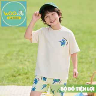 Đồ Bộ Bé Trai | KSH26S016R | Wookids | Set Quần Áo Trẻ Em 2-9 Tuổi | Cotton 100% Mềm Mát