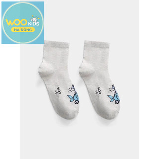 Tất Bé Trai KAS25F005S | Wookids | Combo 3 Đôi | 2-8 Tuổi | Cotton Co Giãn, Mềm Êm, Thoáng Chân  📝 MÔ TẢ NGẮN: