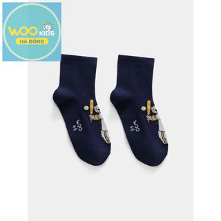 Tất Bé Trai KAS25F005S | Wookids | Combo 3 Đôi | 2-8 Tuổi | Cotton Co Giãn, Mềm Êm, Thoáng Chân  📝 MÔ TẢ NGẮN: