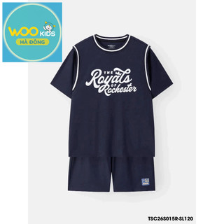 Set Đi Chơi Bé Trai TSC26S015R Wookids | Bộ Đồ Bé Trai 5-14 Tuổi Năng Động Mềm Mát Thời Trang Trẻ Em