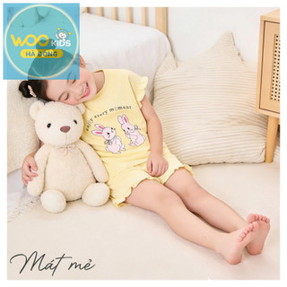 Bộ Đồ Bé Gái DSH26S013R | Bé gái 2-9 tuổi | Wookids | Thời trang trẻ em | Set dễ thương mềm mát