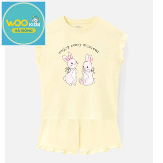 Bộ Đồ Bé Gái DSH26S013R | Bé gái 2-9 tuổi | Wookids | Thời trang trẻ em | Set dễ thương mềm mát