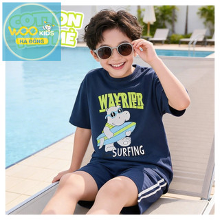 Bộ Đồ Bé Trai KSH26S003R | Bé trai 2-9 tuổi | Wookids | Thời trang trẻ em | Set áo thun quần short năng động