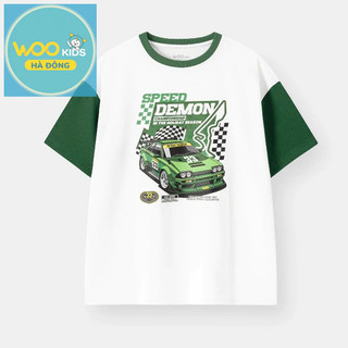 Áo Thun Không Cổ Bé Trai KTS26S003R | Wookids | 2-9 Tuổi | Thoáng Mát, Mềm Mại, Năng Động