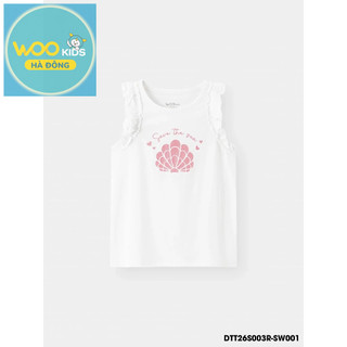 Áo Sát Nách Bé Gái DTT26S003R | Wookids | 2-9 Tuổi | 100% Cotton Thoáng Mát, Mềm Mại, Năng Động