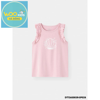 Áo Sát Nách Bé Gái DTT26S003R | Wookids | 2-9 Tuổi | 100% Cotton Thoáng Mát, Mềm Mại, Năng Động