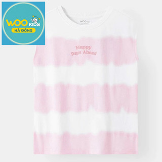 Áo Sát Nách Bé Gái ETT26S003R | Wookids | 8-14 Tuổi | 100% Cotton Mềm Mát, Thoáng Khí, Dễ Thương