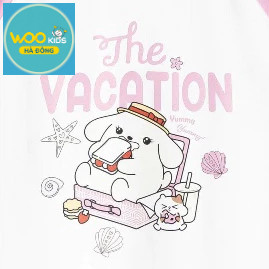 Áo Phông Bé Gái DTS26S018R | Wookids | Áo Thun Trẻ Em 2-9 Tuổi | Mềm Mại, Thoải Mái, Dễ Phối Đồ