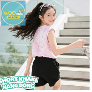 Áo Sát Nách Bé Gái ETT26S004R | Wookids | 9-14 Tuổi | 100% Cotton Mềm Mại, Thoáng Mát, Dễ Thương