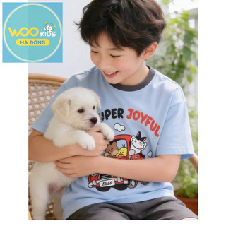 Bộ Đồ Bé Trai KSH26S012R Wookids | Set Quần Áo Bé Trai 2-9 Tuổi Mềm Mát Thoải Mái Thời Trang Trẻ Em