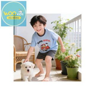 Bộ Đồ Bé Trai KSH26S012R Wookids | Set Quần Áo Bé Trai 2-9 Tuổi Mềm Mát Thoải Mái Thời Trang Trẻ Em