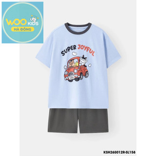 Bộ Đồ Bé Trai KSH26S012R Wookids | Set Quần Áo Bé Trai 2-9 Tuổi Mềm Mát Thoải Mái Thời Trang Trẻ Em