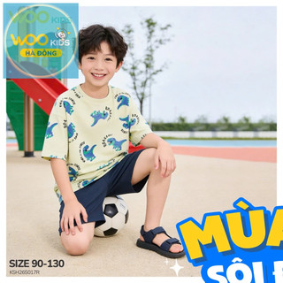 Bộ Đồ Bé Trai KSH26S017R | Wookids | 2-9 Tuổi | 100% Cotton Thoáng Mát, Năng Động, Dễ Mặc
