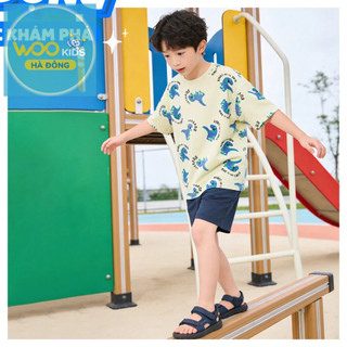 Bộ Đồ Bé Trai KSH26S017R | Wookids | 2-9 Tuổi | 100% Cotton Thoáng Mát, Năng Động, Dễ Mặc