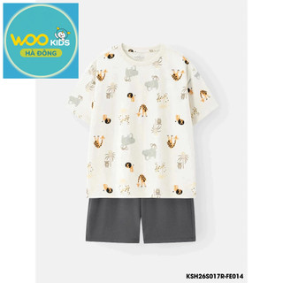 Bộ Đồ Bé Trai KSH26S017R | Wookids | 2-9 Tuổi | 100% Cotton Thoáng Mát, Năng Động, Dễ Mặc