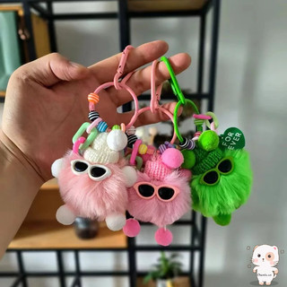 【Chamvn】Mặt dây chuyền túi xách hình quái vật cục than nhỏ dễ thương dây treo điện thoại hình búp bê nhồi bông