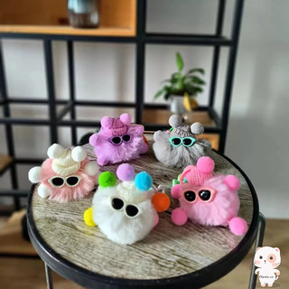 【Chamvn】Mặt dây chuyền túi xách hình quái vật cục than nhỏ dễ thương dây treo điện thoại hình búp bê nhồi bông