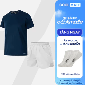 Set đồ tiết kiệm tập Gym, Pickleball Áo thể thao Nam Coolmate Basics + Quần Maxcool thoáng mát
