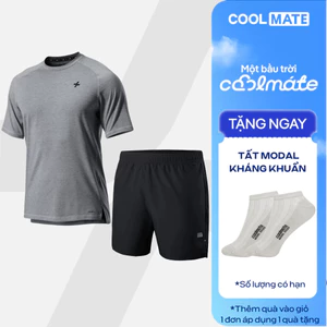 Set thể thao pickleball Áo Training Comfort và Quần Short 5 inch Essentials co giãn Coolmate