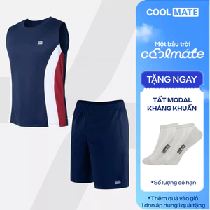 Set đồ thể thao nam Áo sát nách teamwear Flexline Active và Quần Promax thấm hút tốt Coolmate