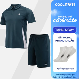Set đồ bộ thể thao nam Promax Áo Polo Sideflow Quần Shorts thoáng khí, thấm hút tốt Coolmate