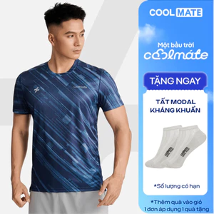 Áo thun nam chạy bộ Airflow Luman Line áo thể thao running siêu nhẹ, thoáng khí Coolmate
