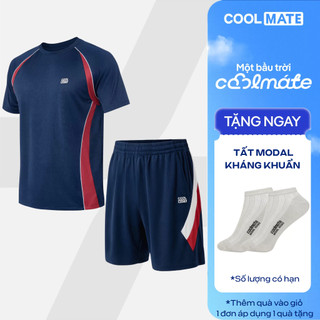 [TẶNG TẤT]Set thể thao Pickleball nam Áo thun Teamwear Quần Promax Flexline Active thoáng khí Coolmate
