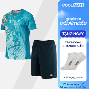 Set thể thao cầu lông pickleball tennis nam Áo IN Abstract Graphic thoải mái Coolmate