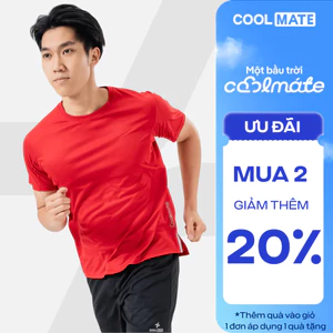 Áo thun nam thể thao chạy bộ Essentials Fast & Free Run II siêu nhẹ, nhanh khô Coolmate
