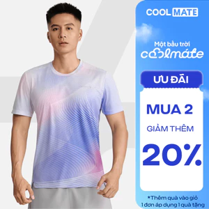 Áo Thun nam TShirt thể thao chạy bộ Airflow Luman Wave siêu nhẹ, thấm hút, thoáng khí Coolmate