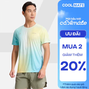 Áo Thun thể thao nam chạy bộ Running Graphic Blue Gradient siêu nhẹ, nhanh khô, thoáng khí Coolmate