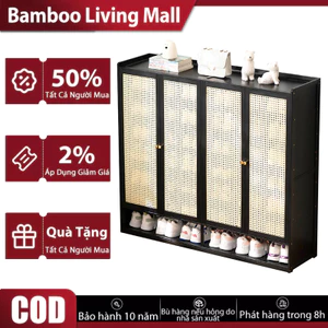 tủ giày thông minh tủ giày 4 cánh Lưới mây thông thoáng siêu chứa 40-42 đôi trang trí nội thất
