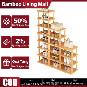 Kệ Giày Tre Kệ Dựng Giày Dép Bằng Tre Tiết Kiệm Diện Tích​ Có Thể Chứa Tới 18 Dôi Giày