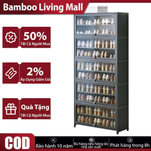 Bằng Tre Tủ Giày Thông Minh Tủ giày Tủ Giày Bằng Tre Tự Nhiên Nhiều Tầng Tiết Kiệm Không Gian