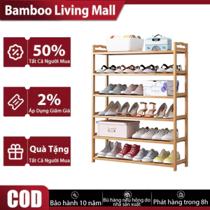 Kệ giầy kệ để giày kệ giày tre Chống ẩm, chống nấm mốc và chống nắng Có thể chứa tới 32 đôi giày