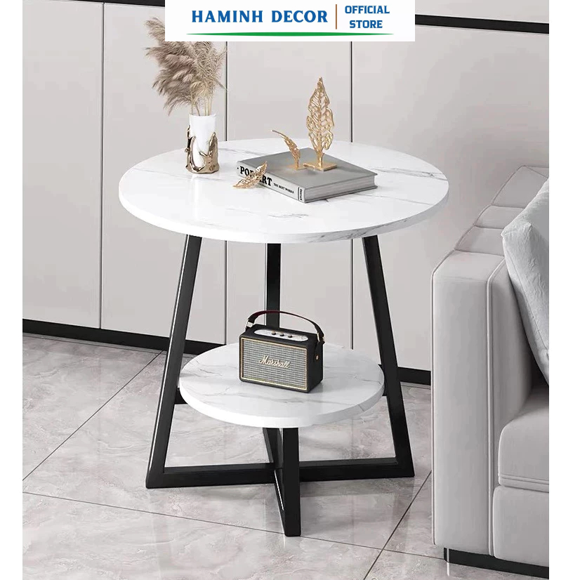Bàn trà bàn cafe 2 tầng decor phòng khách phòng ngủ ban công, bàn trà cafe 2 tầng đa màu sắc HM111