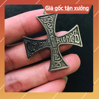 Mặt dây chuyền unisex cross ERD gothic mạ bạc 925( chỉ bán mặt)